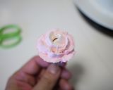 ウェディングケーキ☆ピンクのバラ作り方10写真