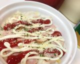 ぱぱっ！ウインナーとポテサラでグラタン風作り方5写真