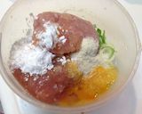 フォークで作る　ネギ鶏つくね作り方2写真