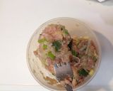 フォークで作る　ネギ鶏つくね作り方6写真