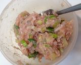 フォークで作る　ネギ鶏つくね作り方5写真