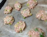 フォークで作る　ネギ鶏つくね作り方7写真