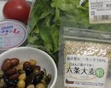 大麦とツナとお豆のサラダ作り方1写真