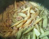 簡単彼ご飯❤豚挽肉とごぼうのどんぶり作り方4写真