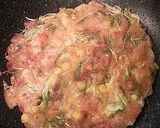 コーンと水菜のチーズチヂミ★ピザ味作り方4写真