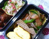 お弁当に♪簡単ウスソ＆オイソベーコン炒め作り方3写真