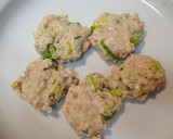 フォークで作る　ネギ鶏つくねの和風あん作り方3写真