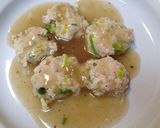 フォークで作る　ネギ鶏つくねの和風あん作り方4写真