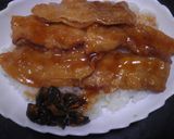 豚ばら肉薄切りの蒲焼風味丼作り方7写真