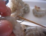 カブ・エビ・鶏の煮物作り方1写真