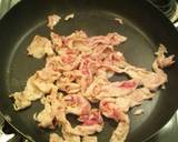 豚肉ほうれん草小松菜のからしさっぱり炒め作り方3写真