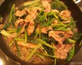 豚肉ほうれん草小松菜のからしさっぱり炒め作り方5写真