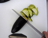 なすと茗荷の梅しそ和え作り方1写真