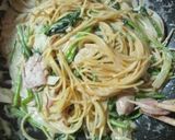 ホウレン草とベーコンのクリームパスタ♪作り方5写真