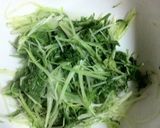 超簡単..丼&カップで.4分.水菜サラダ作り方4写真