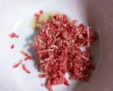 超簡単...ひき肉&にら たまご焼き作り方1写真