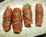 ささみクルクル～梅ソースで♬作り方5写真
