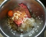 ふっくらハンバーグ✿筍入り作り方2写真