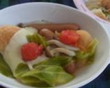 ウインナーで♥食べるパンスープ♬作り方6写真