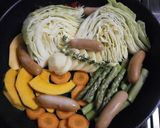 ウインナーと野菜のハーブ蒸し作り方2写真