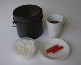 ソーラークッカーカニ雑炊作り方1写真