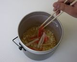 ソーラークッカーカニ雑炊作り方3写真