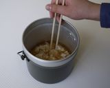 ソーラークッカーカニ雑炊作り方2写真