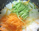 チーズ入りサラダおにぎり作り方1写真