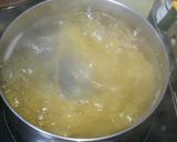 アサリとアスパラの塩パスタ温泉卵のせ作り方2写真