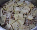 圧力鍋ｄｅ炒り大豆が入った筍ごはん作り方4写真