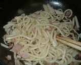 バター風味焼きうどん(山芋＆しめじ入り)作り方4写真