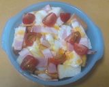 朝食に♪温玉ベーコンパングラタン♪作り方2写真