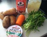 ＊レンジで簡単！豆苗入りポテトサラダ＊作り方1写真