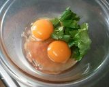 三つ葉と明太子の卵焼き作り方2写真