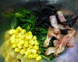 おかひじきとひじきとベーコンの塩麹サラダ作り方5写真