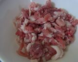 たけのことニラの豚丼～温玉のせ～作り方1写真