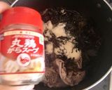 きくらげとにらの、丸鶏がらスープ仕立て♪作り方2写真