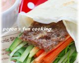 ✿挽き肉deステーキ風コナモン手巻き✿作り方10写真