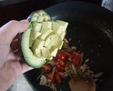 アボカドとトマトの卵とじ丼作り方4写真