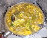 白菜・海老・キノコのかき玉中華スープ作り方5写真