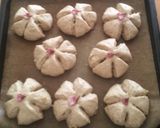♡HB♪桜ミルクティーと胡桃のお花パン♡作り方8写真