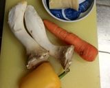 おやじ犬の春。たけのこの春色パスタサラダ作り方1写真
