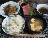 ①塩えんどう豆ご飯♪♪作り方6写真
