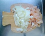 塩麹チャーハンわさび菜入り作り方1写真