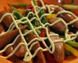 朝食に♪ウインナーとカラフル野菜炒め作り方4写真