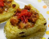 カツカレーのデコおにぎり☆カットケーキ風作り方8写真