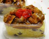 カツカレーのデコおにぎり☆カットケーキ風作り方5写真