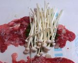 【塩麹で味付け】肉巻きシソえのき+梅作り方2写真
