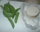 スナップえんどうと山芋の天ぷら作り方1写真