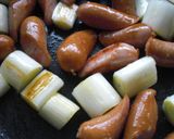 ウインナーとネギのコロコロ♫和風プチ丼作り方3写真